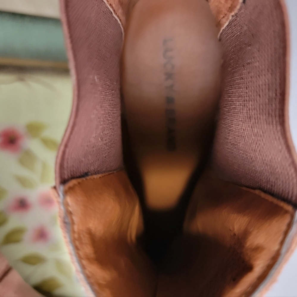 Lucky Brand Pallet Cocoa Brown Wedge Ankle Booties Size 7.5 - Picture 9 of 9